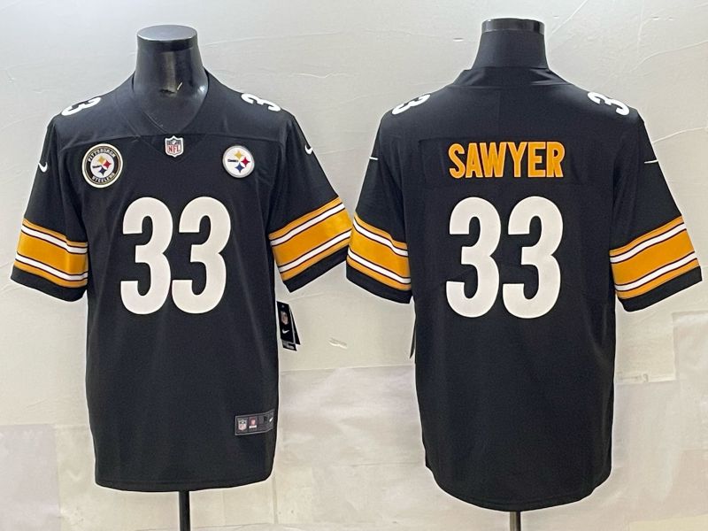 Men Pittsburgh Steelers #33 Sawyer Black Nike 2025 Limited NFL Jersey style 02->pittsburgh steelers->NFL Jersey